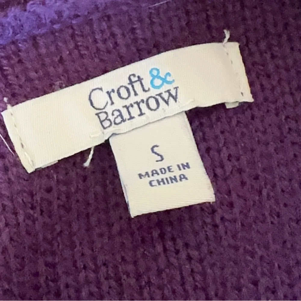 SOLD - Purple Knit Cable Sweater - Picture 4 of 5